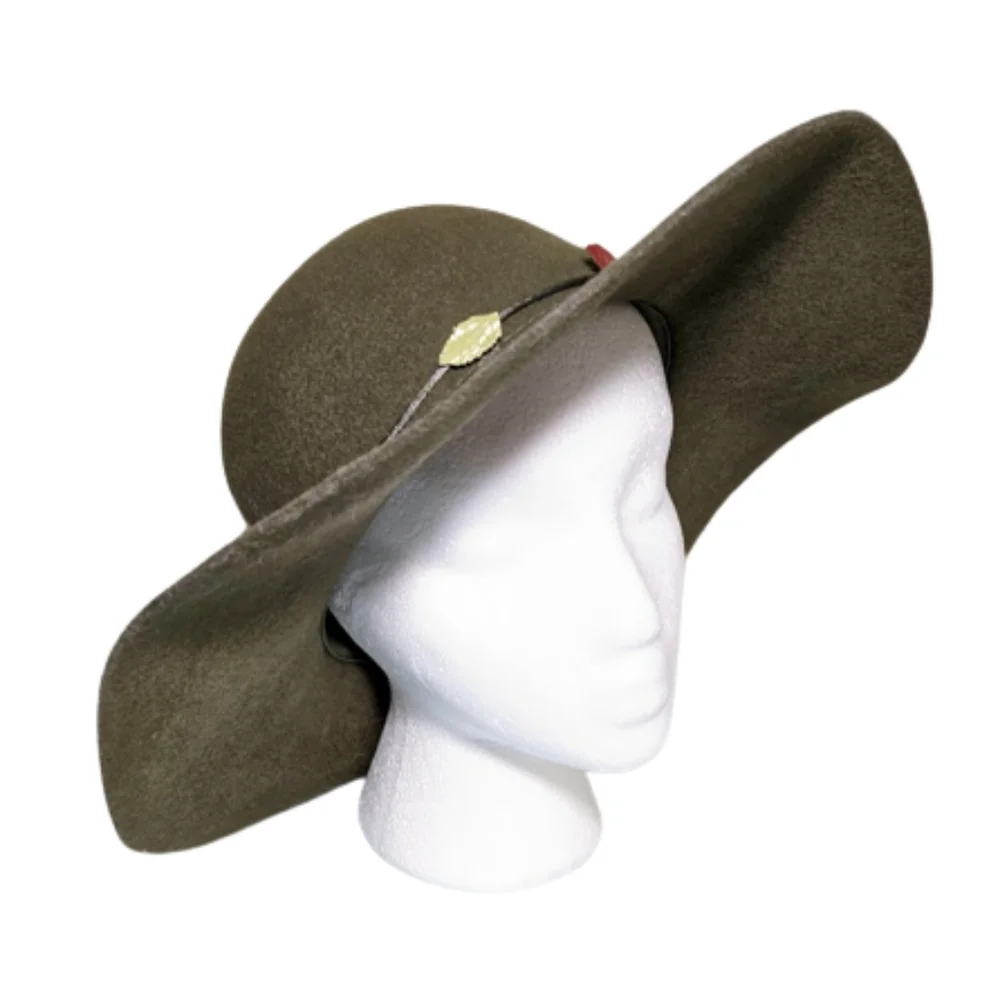Vint. BANASH BOSTON Wide Brim Boho Floppy Hat - Picture 2 of 7